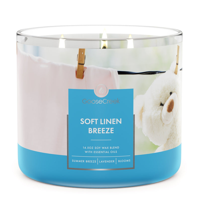 Soft Linen Breeze  3-Wick Candle Shift 2-0137